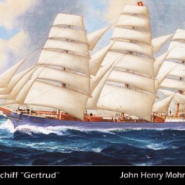 Postkarte Vollschiff "Gertrud"