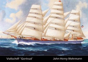 Postkarte Vollschiff "Gertrud"
